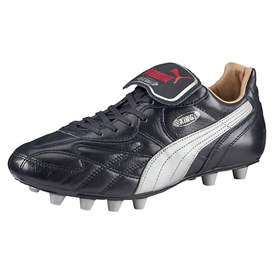 Puma KING TOP CITY FG FIRM GROUND SOCCER CLEATS navy blue-puma silver