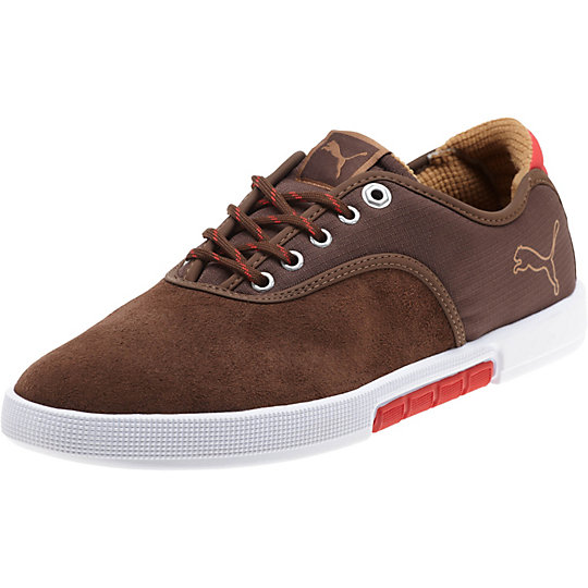 Puma FUNIST SUEDE LO SHOES chestnut-high risk red-chipmunk