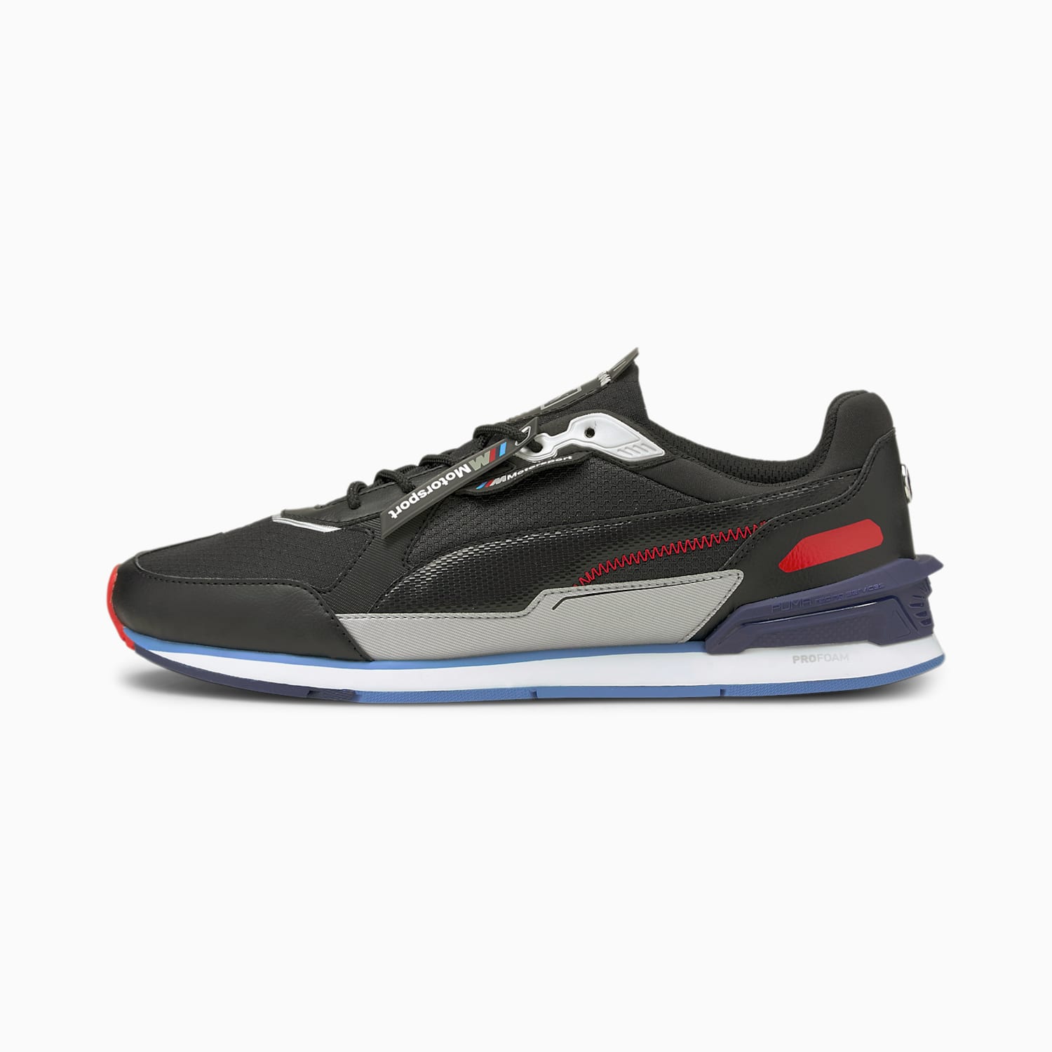 Men's Puma Sneakers BMW M Motorsport Low Racer Black-Marina-Puma White