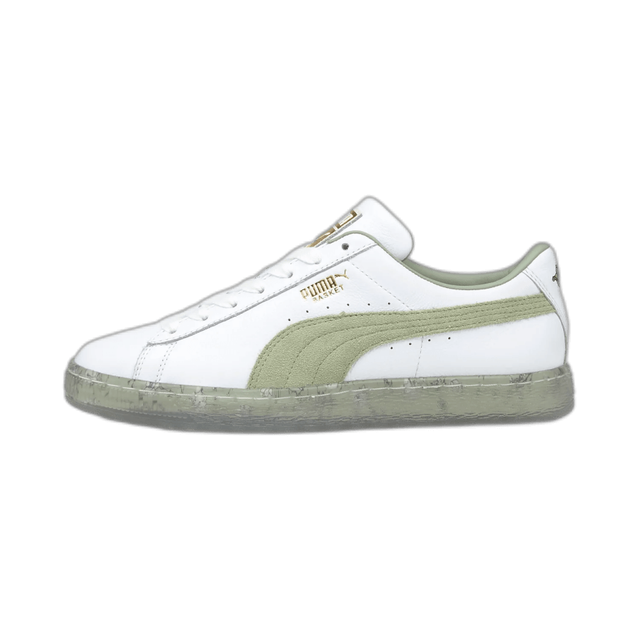 Puma Basket In Bloom Women's Sneakers White-Desert Sage