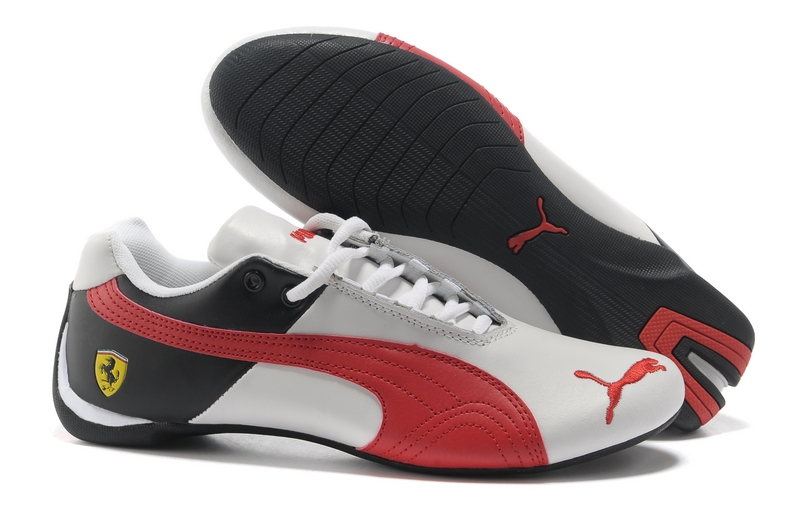 Puma Ferrari Inflection Sneakers White and Black / Red