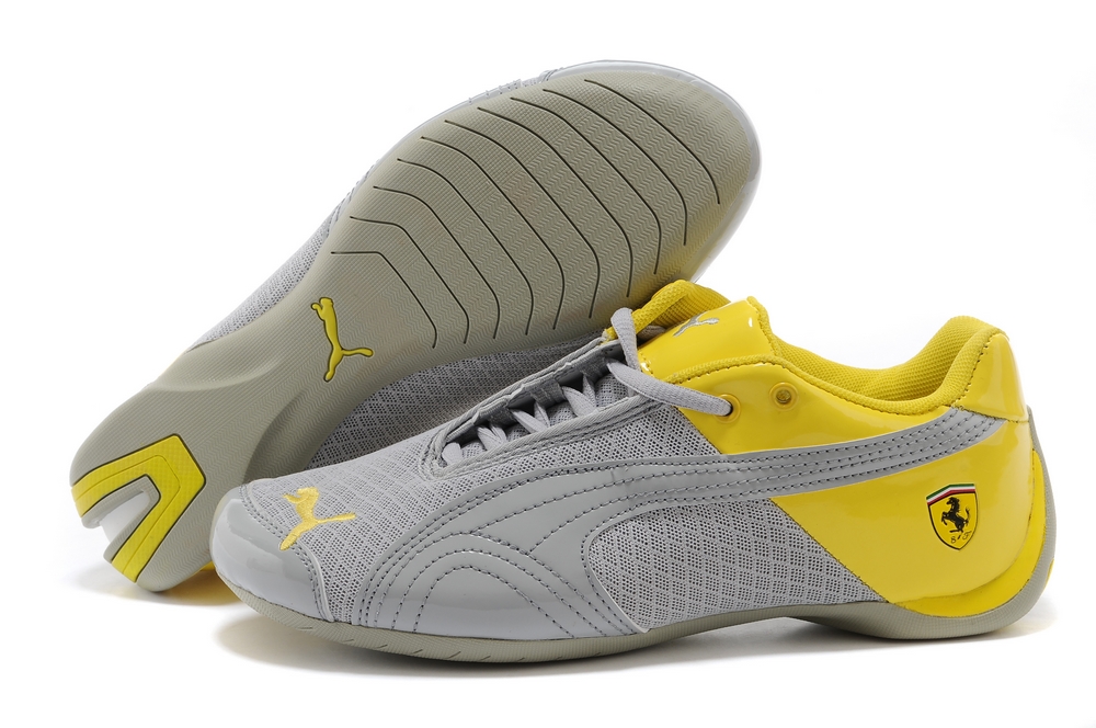 Puma Ferrari Future Cat Mesh Motorsport Shoes Grey/Yellow