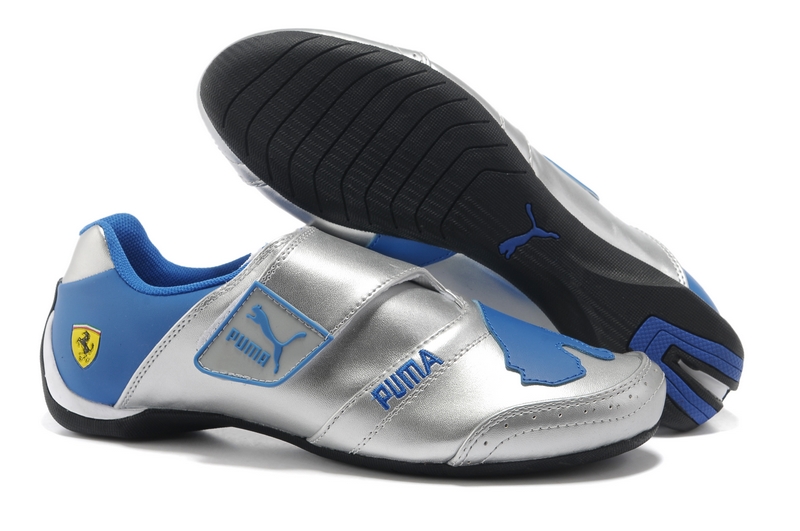 Puma Ferrari Big Cat Trainers White / Blue / Silver