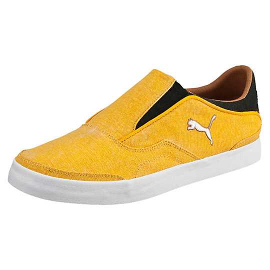 Puma FUNIST SLIDER SLIP-ON SHOES gold fusion-black