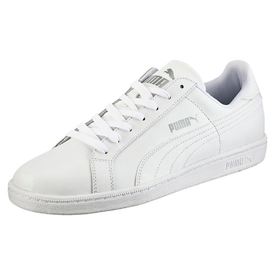 PUMA SMASH LEATHER SNEAKERS white