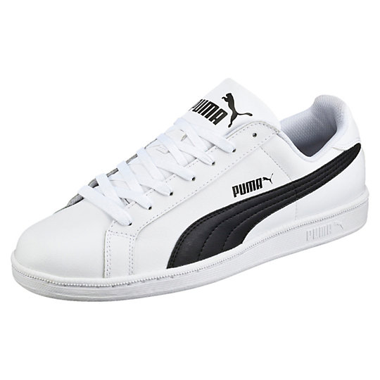 PUMA SMASH LEATHER SNEAKERS white-black-white Shoes | Clearance Puma ...