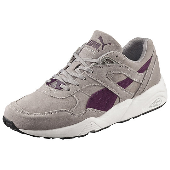 Puma R698 SUEDE SNEAKERS drizzle-italian plum-white