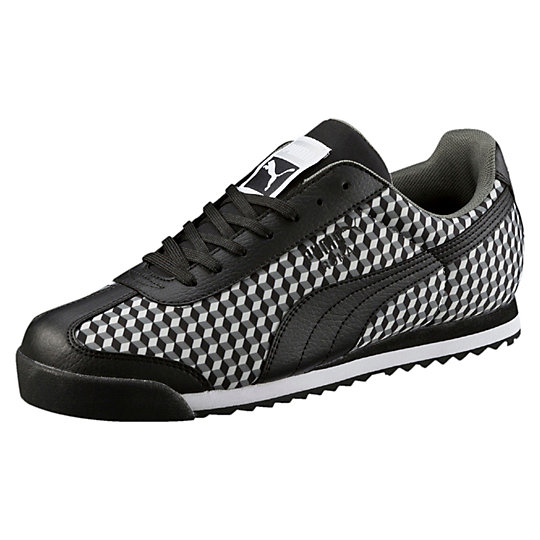 Puma ROMA GRAPHIC GEOMETRIC SNEAKERS black-castor gray-black