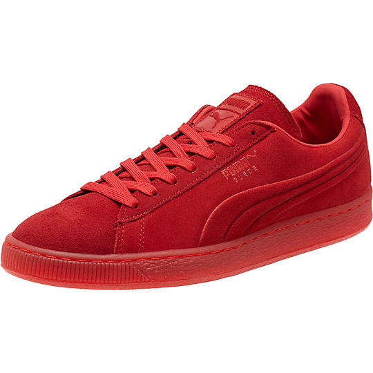 Puma SUEDE EMBOSSED ICED SNEAKERS high risk red