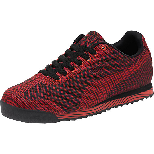Puma ROMA WOVEN PRINT SNEAKERS black-high risk red