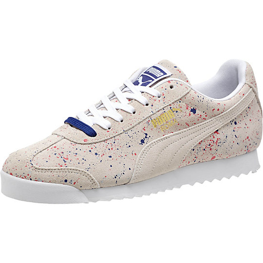 Puma ROMA SPLATTER SNEAKERS white-metallic gold-mazarine blue