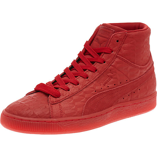 puma suede mid red