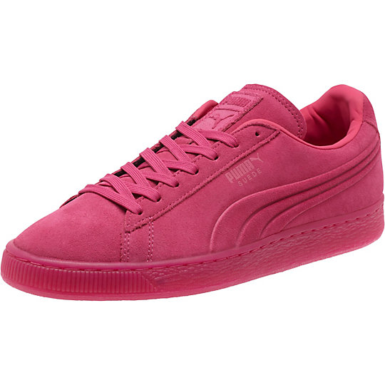 Puma SUEDE EMBOSSED ICED FLUO SNEAKERS beetroot purple