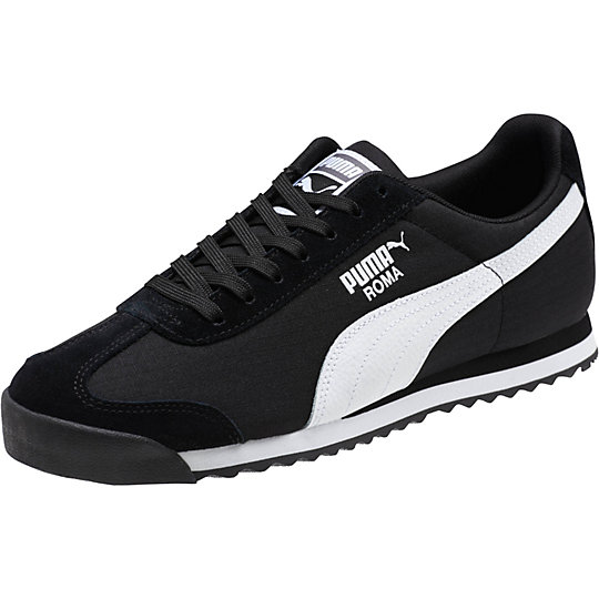 Puma ROMA RIPSTOP & SUEDE SNEAKERS black-black-white Shoes | Pumas ...
