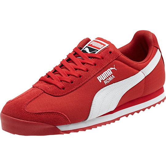 Puma ROMA RIPSTOP & SUEDE SNEAKERS flame scarlet-flame scarlet-white