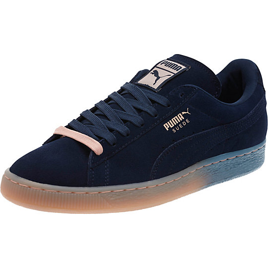 Puma PINK DOLPHIN SUEDE SNEAKERS dress blues-coral pink