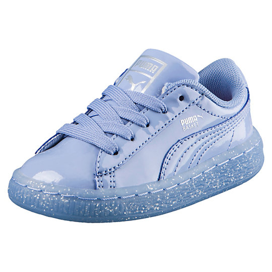 Puma Basket Patent Iced Glitter Kids Sneakers
