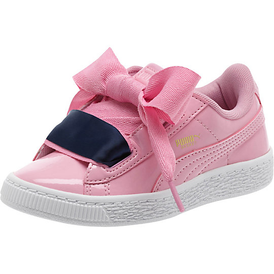 Puma Basket Heart Patent Preschool Sneakers