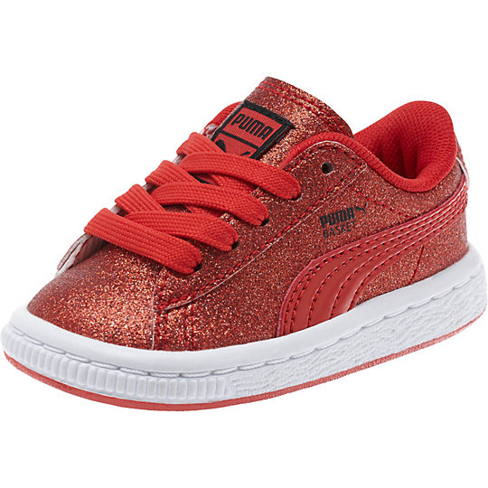Puma Basket Holiday Glitz Kids' Sneakers - Click Image to Close