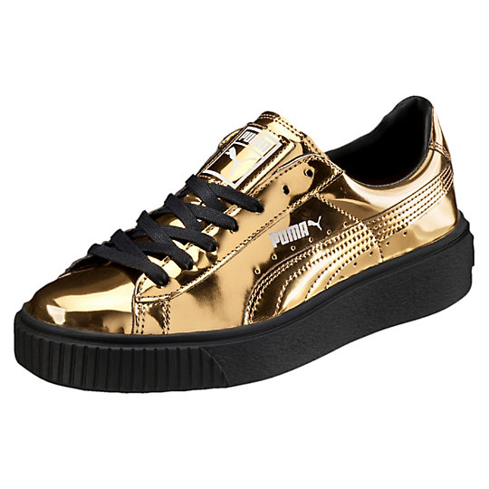 Puma Basket Platform Metallic Women's Sneakers