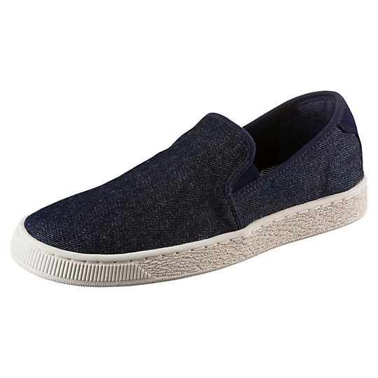 Puma Basket Classic Denim Slip On Shoes