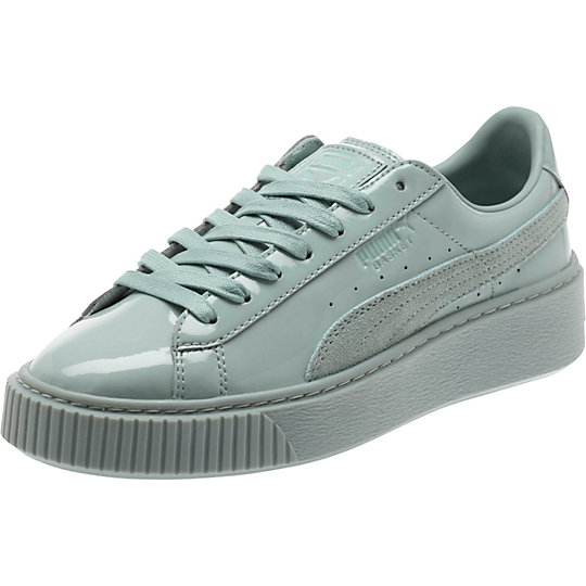 Puma Basket Platform Patent Women's Sneakers